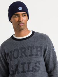 North Sails Beanie w/logo - Navy Blue