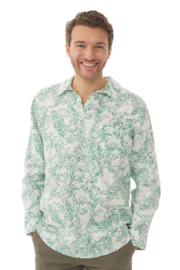 Mousqueton YANN-S  Linnen Shirt - Merlus Opale