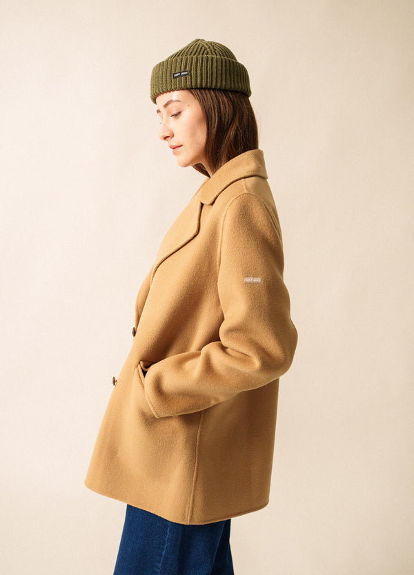 Saint James Elina wollen mantel - Beige Fonce