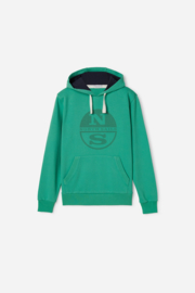 North Sails - HOODED SWEATER W/GRAPHIC - Blarney Green - SS21
