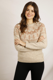 Weird Fish Asteria Eco Fair Isle Jumper - Chalk