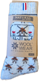 Woolwear Noorse sokken Windmolen Nederlandse vlag - Ecru