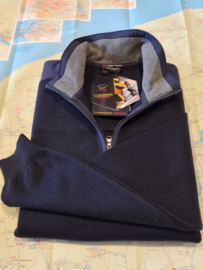 Paul & Shark Wool 1/4 Zip Sweater with Typhoon Design - Navy