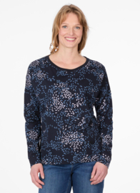 Ragwear Shimona Long Print Shirt - Navy