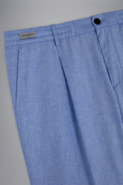 Paul & Shark Cotton & Linen 1 pince Bermuda Shorts - light blue