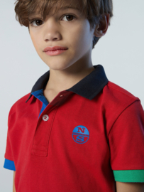 North Sails SS Polo with Graphic - Red