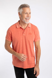 Weird Fish Indy Garment Dyed Polo - Dark Coral