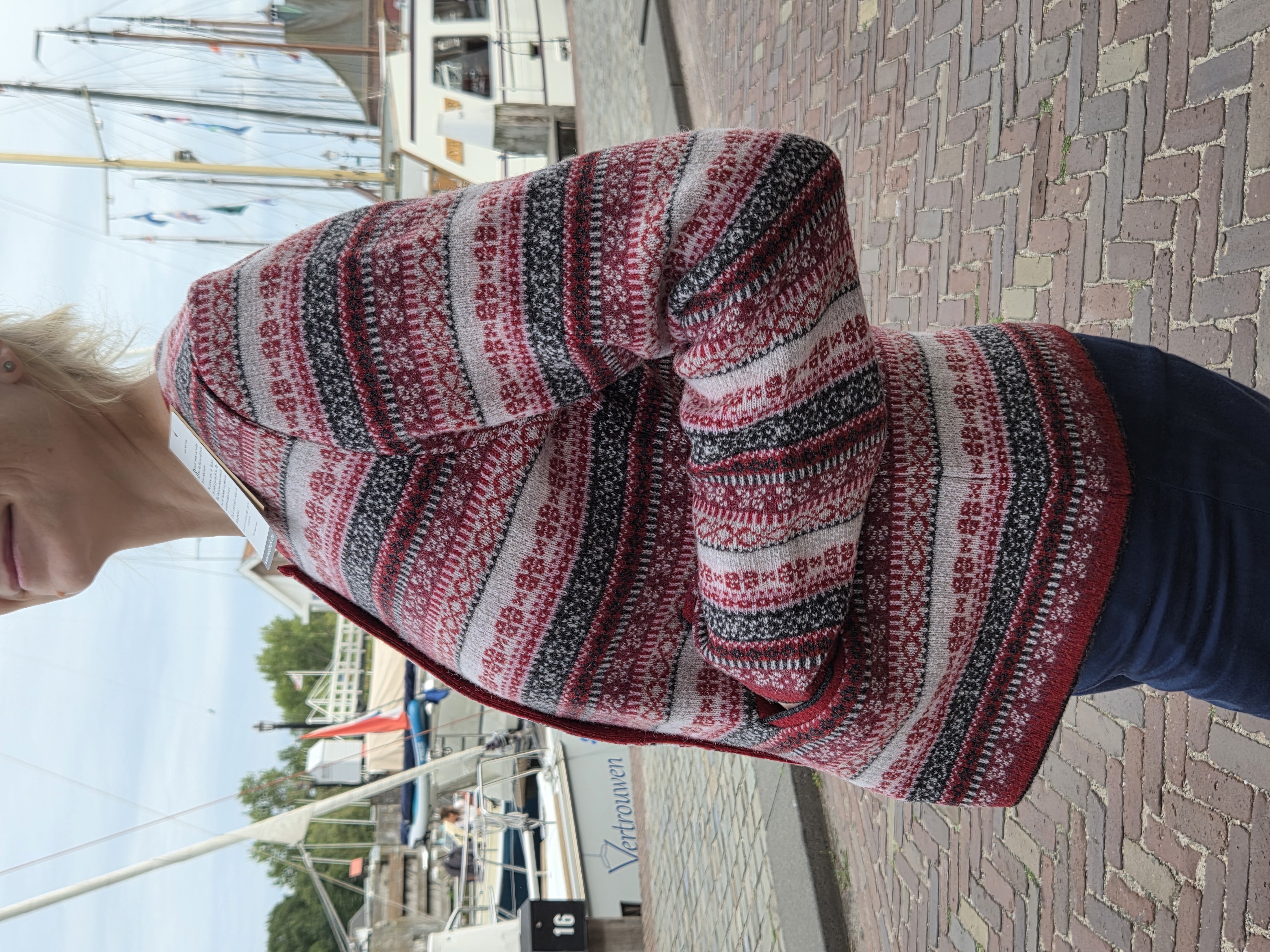 Emerald GRANO Jacquard Vest - Red