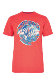 Weird Fish Vortex Eco Graphic T-Shirt - Radical Red