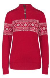 Arctic Circle Nanna Noorse Sweater Women - 100% merino wol -  deep red