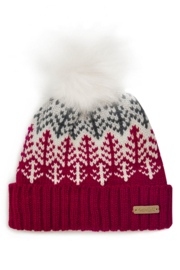 Viven Eco Fair Isle Snood, Hat And Glove Set - Winter Berry