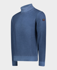 Paul & Shark Garment Dyed Merino Wool Turtleneck - Airforce Blue