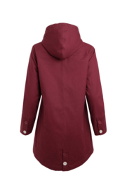 Weird Fish BEATRIX Wadded Waterproof Coat - Pinot Wine