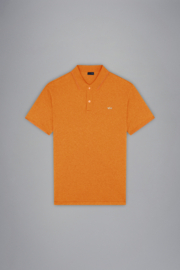 Paul & Shark Cotton Piqué Poloshirt with Shark Badge - Orange