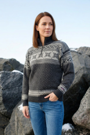 Norwool Noorse Trui  - 100% pure nieuwe wol - donkergrijs (uniseks)