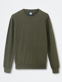 North Sails Round Neck Wool Sweater 12GG - Forest Green