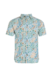 Weird Fish  PACIFICA Organic SS Printed Shirt - Marshmallow SS22