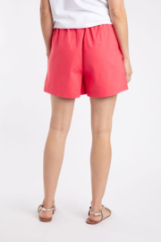 Weird Fish Jardin Cotton Twill Shorts - Flamingo