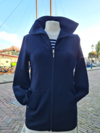 Saint James Quai Full Zip Sweater Wool - Navy
