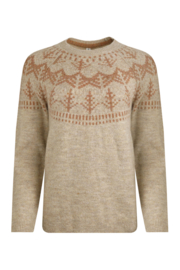 Weird Fish Asteria Eco Fair Isle Jumper - Chalk