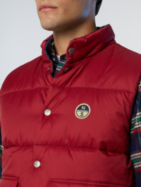 North Sails Shot Reversible Vest Bodywarmer - Red Dahlia