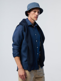 North Sails Shirt LS Regular Spread Collar - Dark Denim