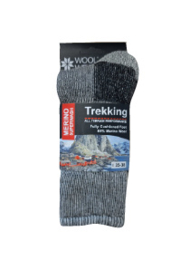 Noorse Wollen Trekking Sokken 80% merino wool - grey