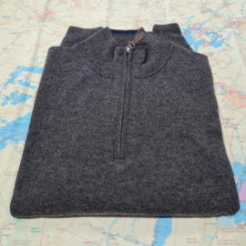 Emerald Style 1/4 rits 100% nieuwe lamswol - Charcoal Marl