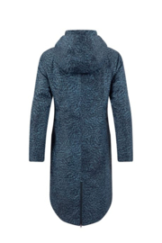 Weird Fish Sena Recycled Printed Waterproof Coat - Mid Blue