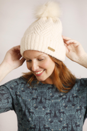 Melody Eco Cosy Bobble Hat - Chalk