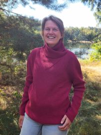 Emerald DEGERÖ Roll Neck Wool Sweater - Wino