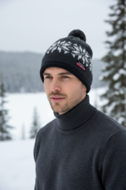 Noorse Muts - Snowflake - Antracite/Ecru