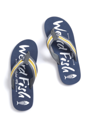 Weird Fish WATERFORD Printed Flip Flops - Navy