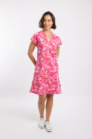 Weird Fish Suffolks Organic Cotton Printed Jersey Dress - Hot Pink