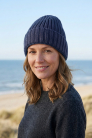 Emerald Tallin Beanie 100% wol - Kobalt
