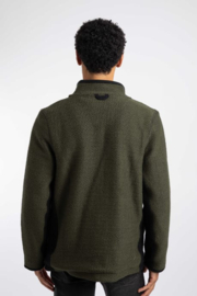 Weird Fish Arnott Full Zip Lined Macaroni Jacket - Deep Lichen Green