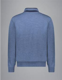 Paul & Shark Wool half zip sweater with Typhoon fabric and Alcantara - blue