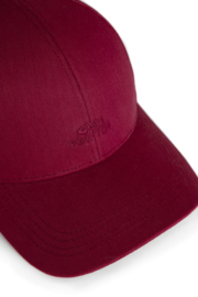 Weird Fish SCARFELL Peached Herringbone Cap - Garnet