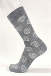 Woolwear Merino wollen sokken met schaapjes - Grey