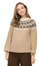 Apu Kuntur Solana Alpaca Sweater - Mandel