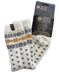 Woolwear Noorse sokken extra fijne 80% merinowol - Wit