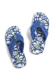 Weird Fish Salcombe Printed Flip Flop - Ensign Blue SS22