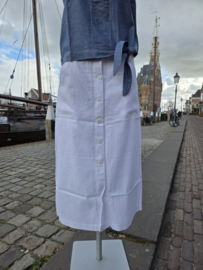 Mousqueton Lostenn lange linnen rok - blanc