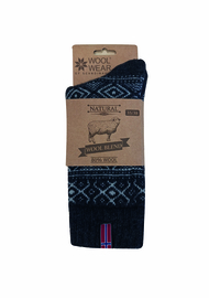Noorse Wollen Sokken (80% wool) Norwegian flag - Antraciet