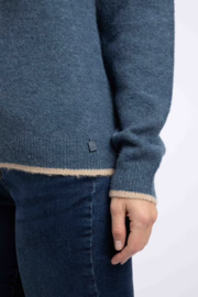 Weird Fish Miska Fair Isle Jumper - Navy