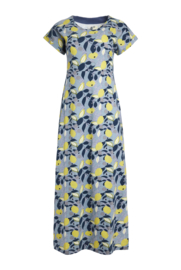 Weird Fish Mirren Organic Printed Maxi Dress - Pale Denim SS22