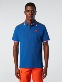 North Sails SS Polo with Logo - Ocean Blue