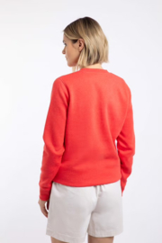 Weird Fish Aurora Graphic Crew Neck Sweatshirt - Dark Coral