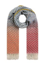 Weird Fish Jadida Eco Brushed Zig-Zag Scarf - Pale Denim