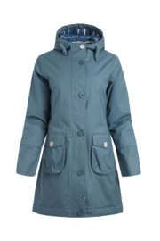 Weird Fish BEATRIX Wadded Waterproof Coat - Uniform Blue